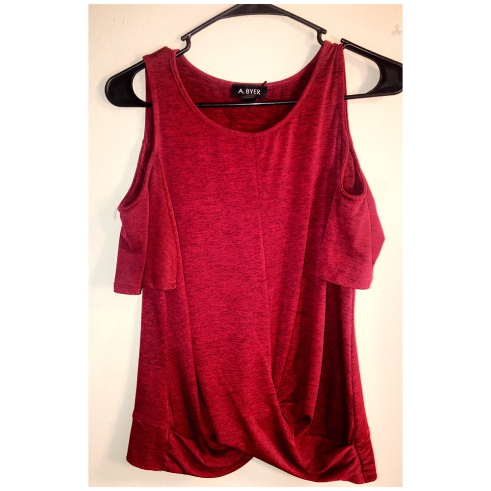 A. Byer red blouse!